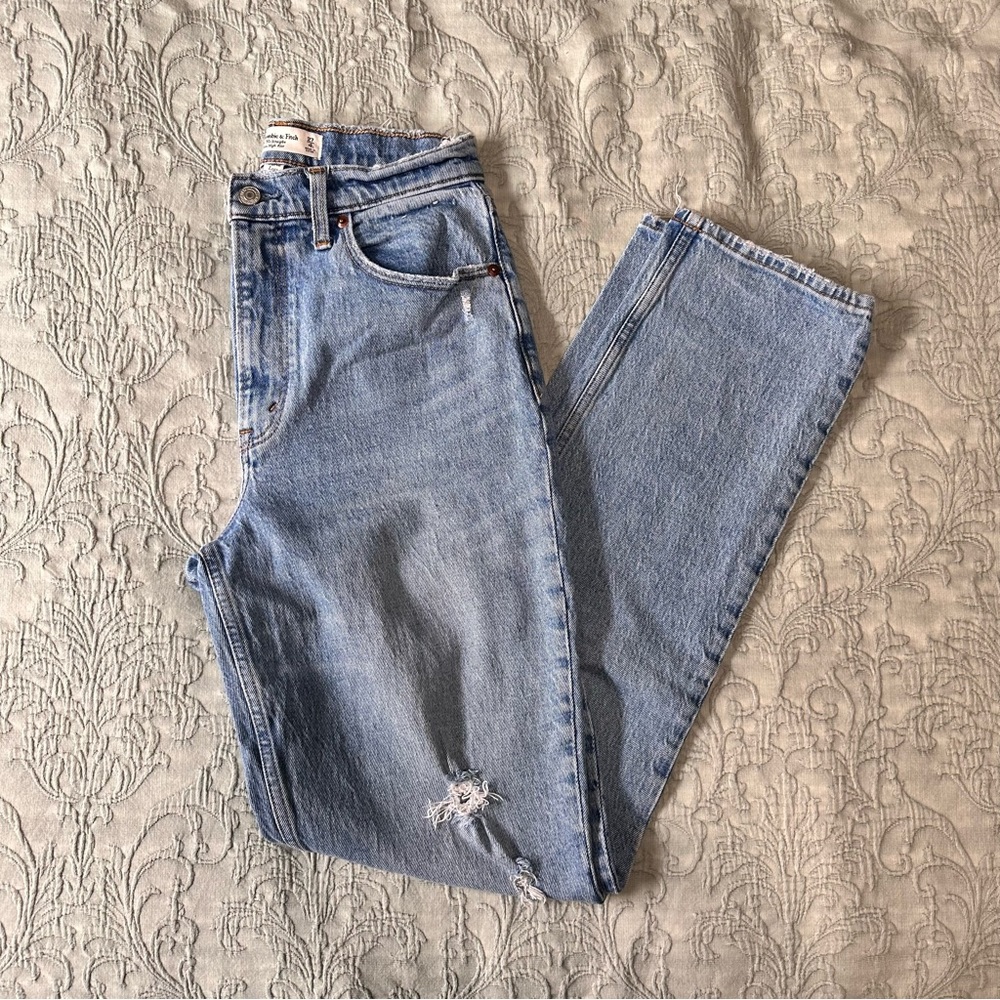 abercrombie 90s ultra high rise straight jean